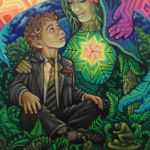 Burgundy Viscosi Inspired Visionary Art by Women