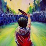 Fanny Aishaa, original photograph by Ossie Michelin and portrait of Amanda Polshies from Elsipogtog Inspired Visionary Art by Women